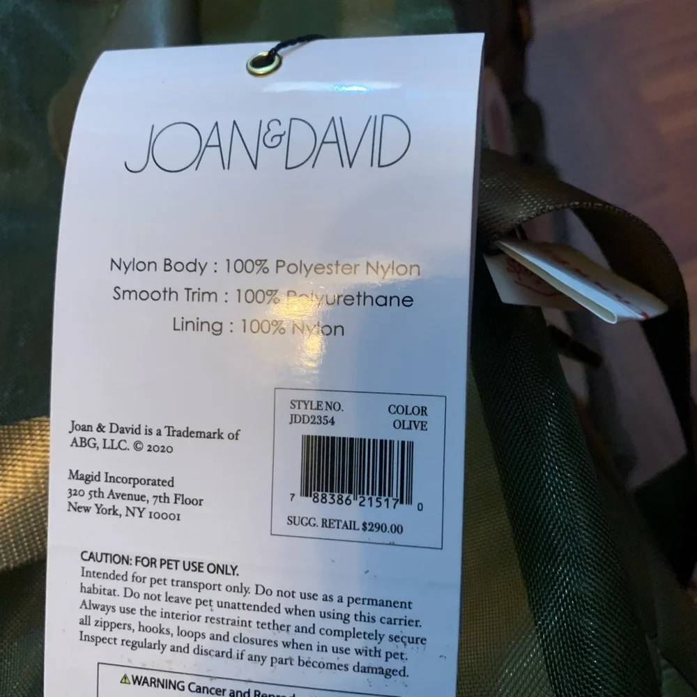 Joan&David Pet Carrier Duffle Bag